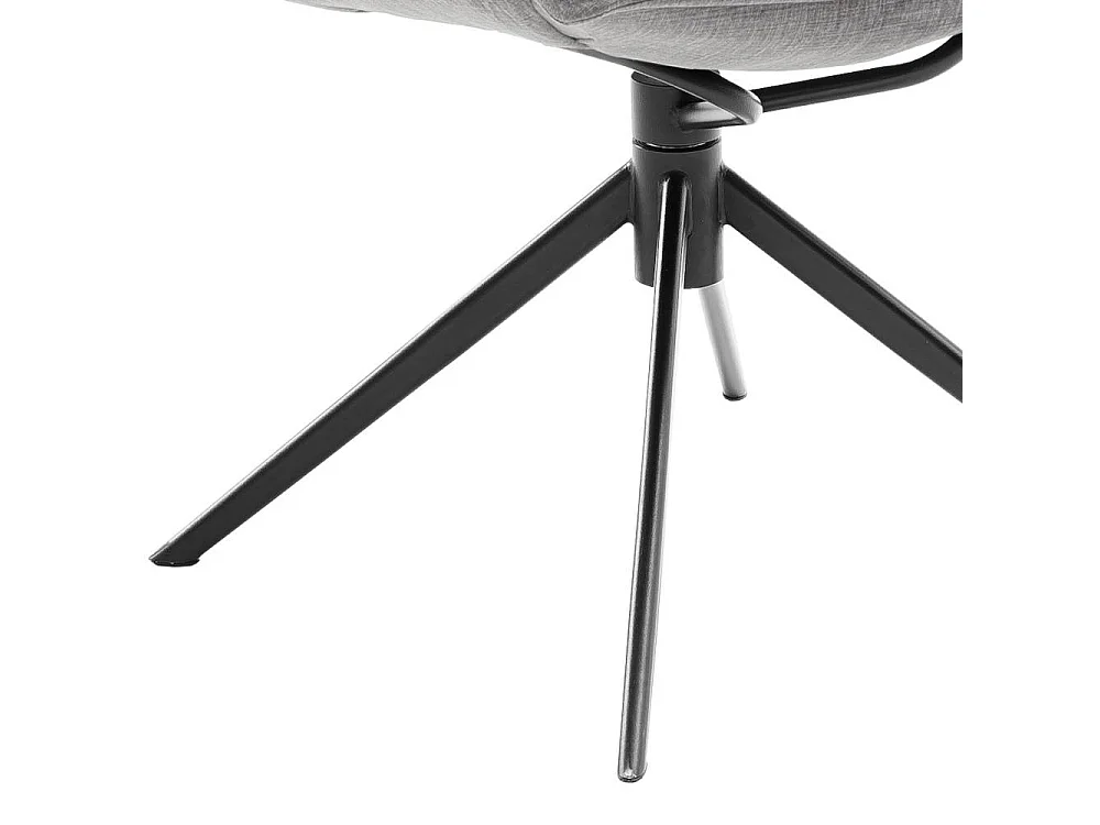 Armlehnstuhl Wohnzimmerstuhl in Anthrazit um 360 Grad drehbar (2er Set)