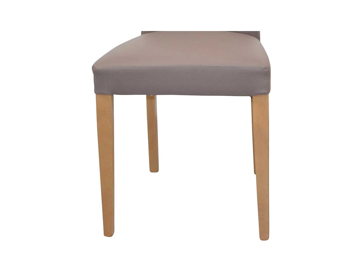 Polsterstühle Hochlehner in Hellbraun und Eichefarben Kunstleder Bezug (2er Set)