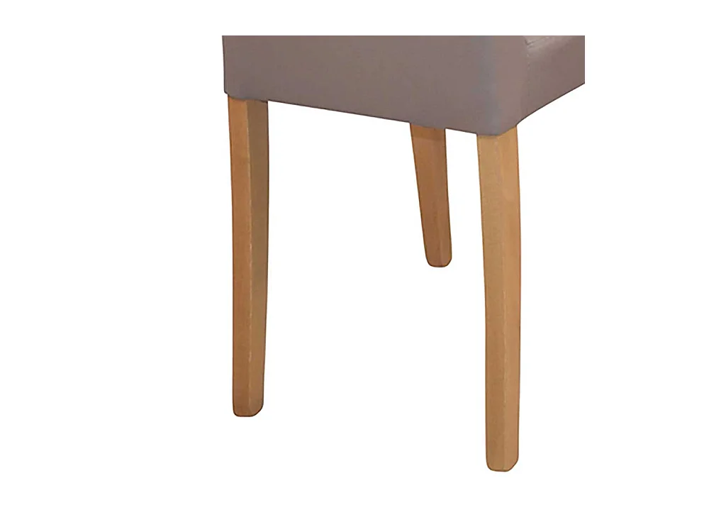 Polsterstühle Hochlehner in Hellbraun und Eichefarben Kunstleder Bezug (2er Set)