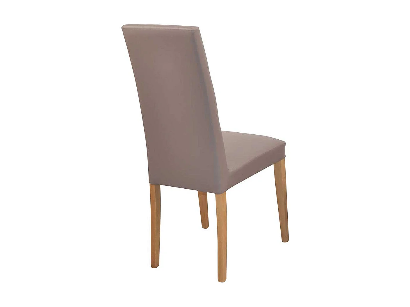 Polsterstühle Hochlehner in Hellbraun und Eichefarben Kunstleder Bezug (2er Set)