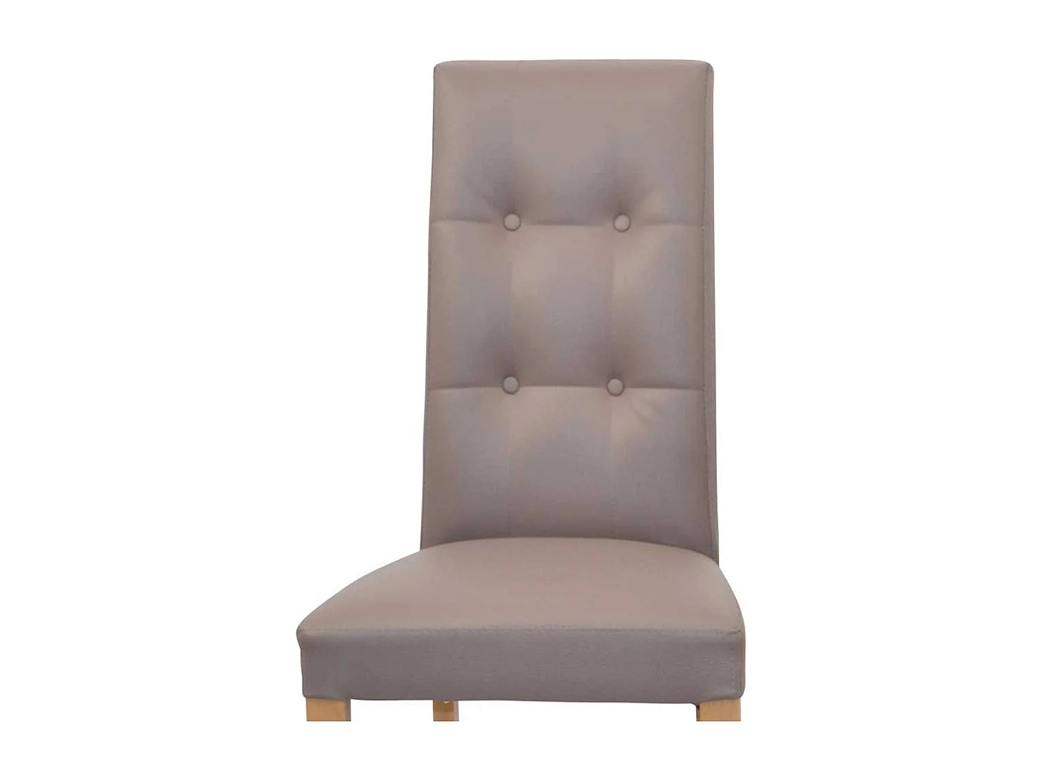 Polsterstühle Hochlehner in Hellbraun und Eichefarben Kunstleder Bezug (2er Set)