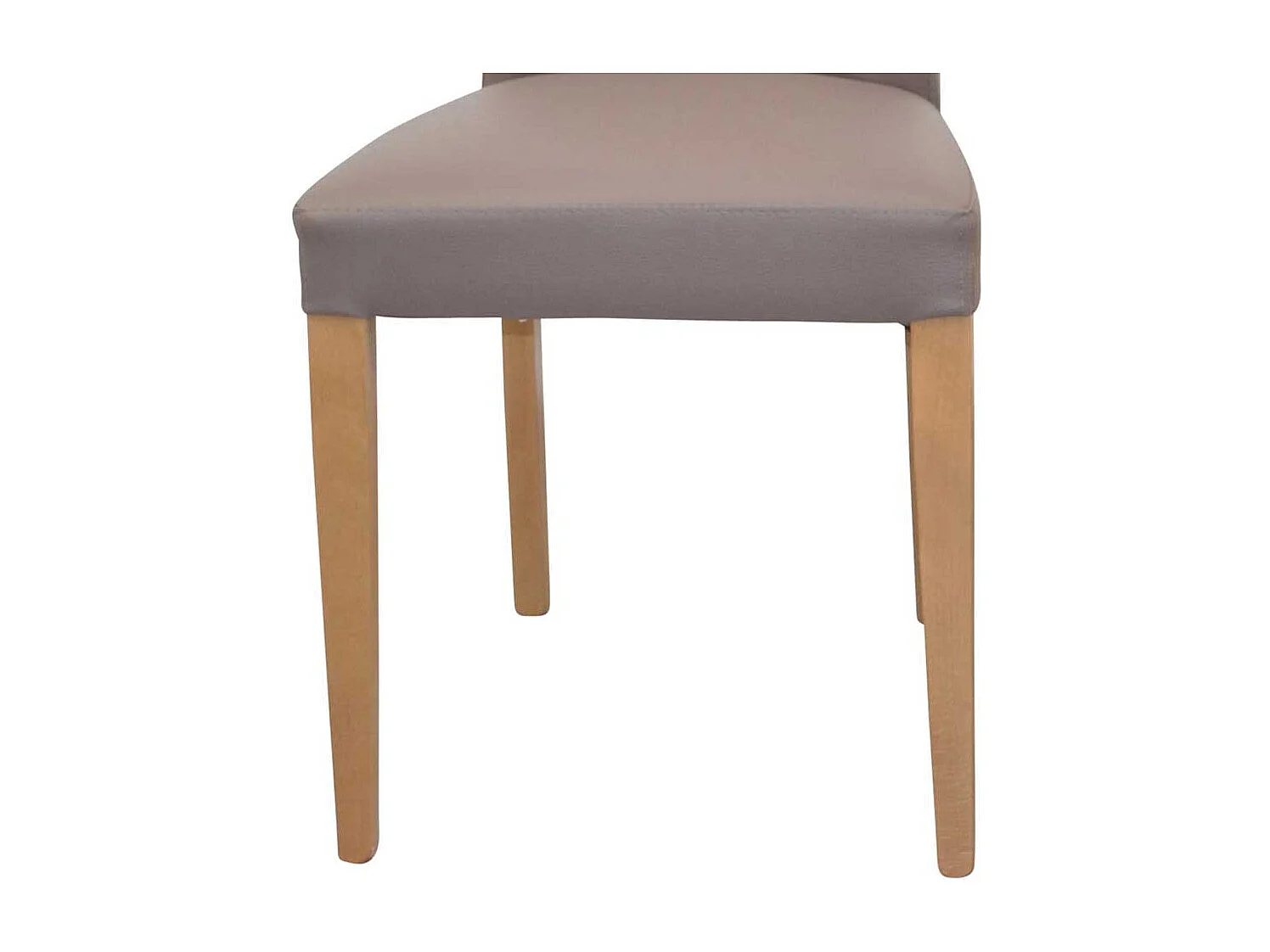 Polsterstühle Hochlehner in Hellbraun und Eichefarben Kunstleder Bezug (2er Set)