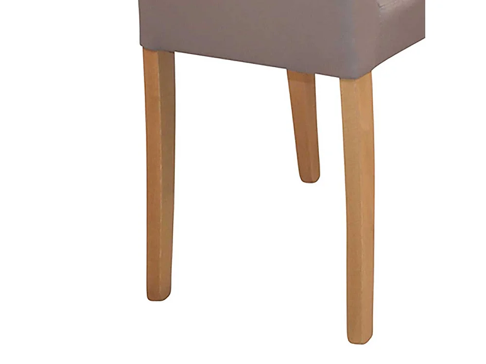 Polsterstühle Hochlehner in Hellbraun und Eichefarben Kunstleder Bezug (2er Set)