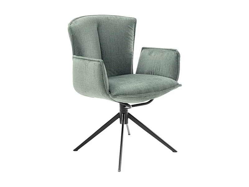 Armlehnstuhl Drehstuhl in Dunkelgr�n und modernem Design (2er Set)