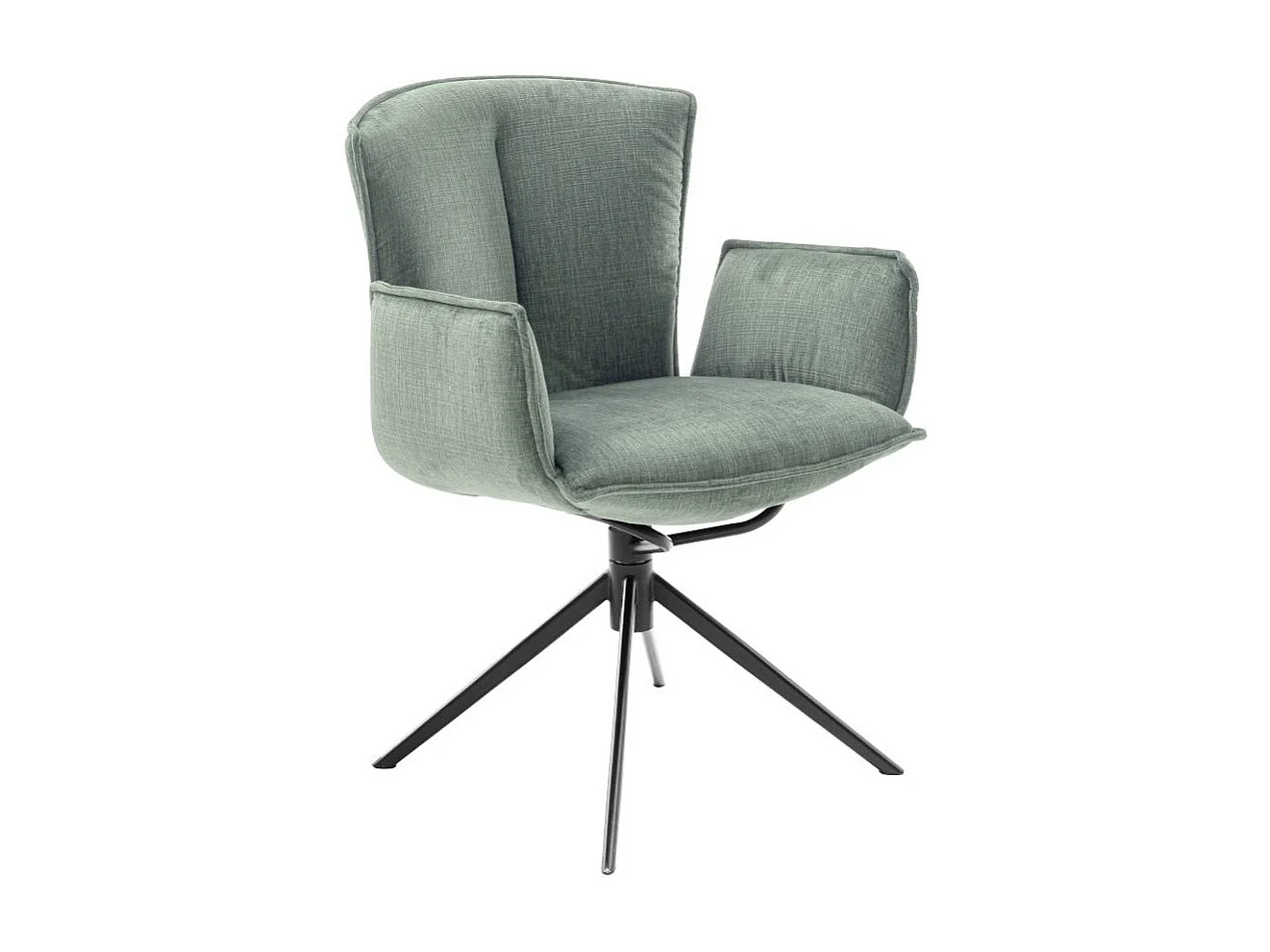 Armlehnstuhl Drehstuhl in Dunkelgr�n und modernem Design (2er Set)