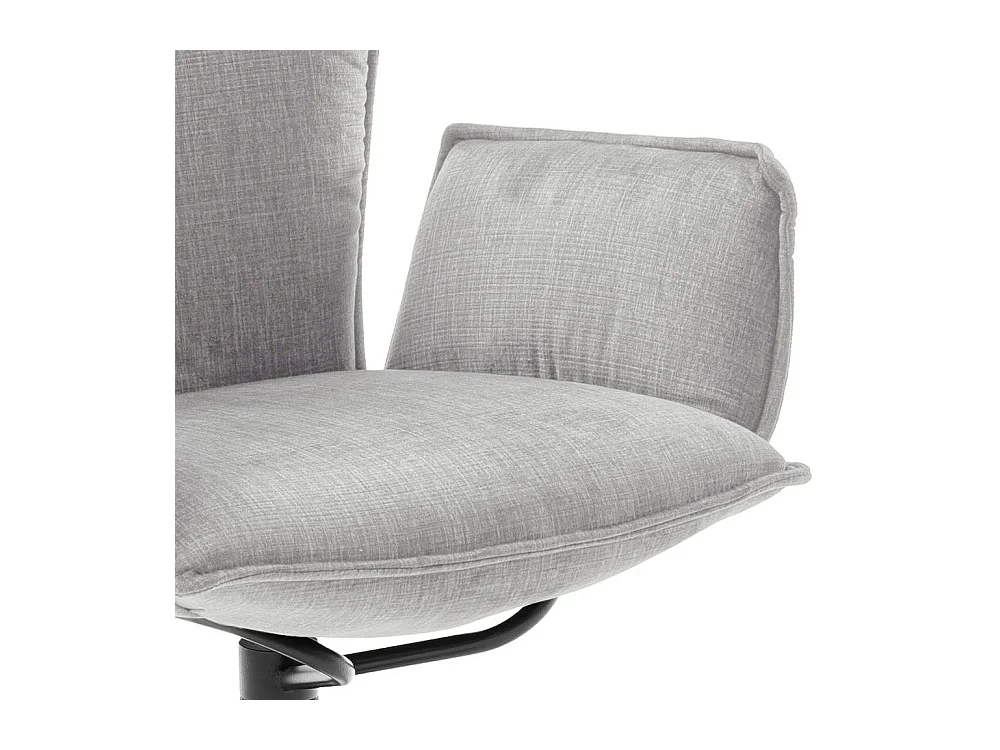 Armstuhl Wohnzimmerstuhl in Hellgrau mit Gestell aus Metall (2er Set)