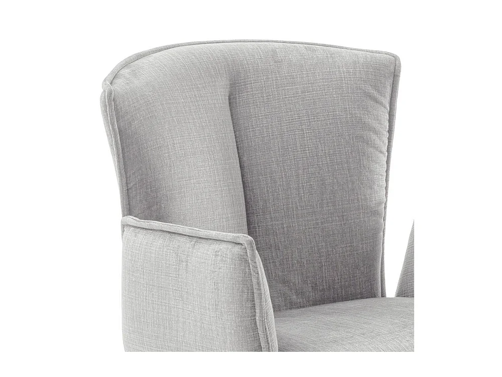 Armstuhl Wohnzimmerstuhl in Hellgrau mit Gestell aus Metall (2er Set)