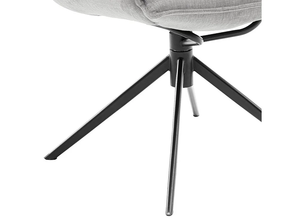 Armstuhl Wohnzimmerstuhl in Hellgrau mit Gestell aus Metall (2er Set)