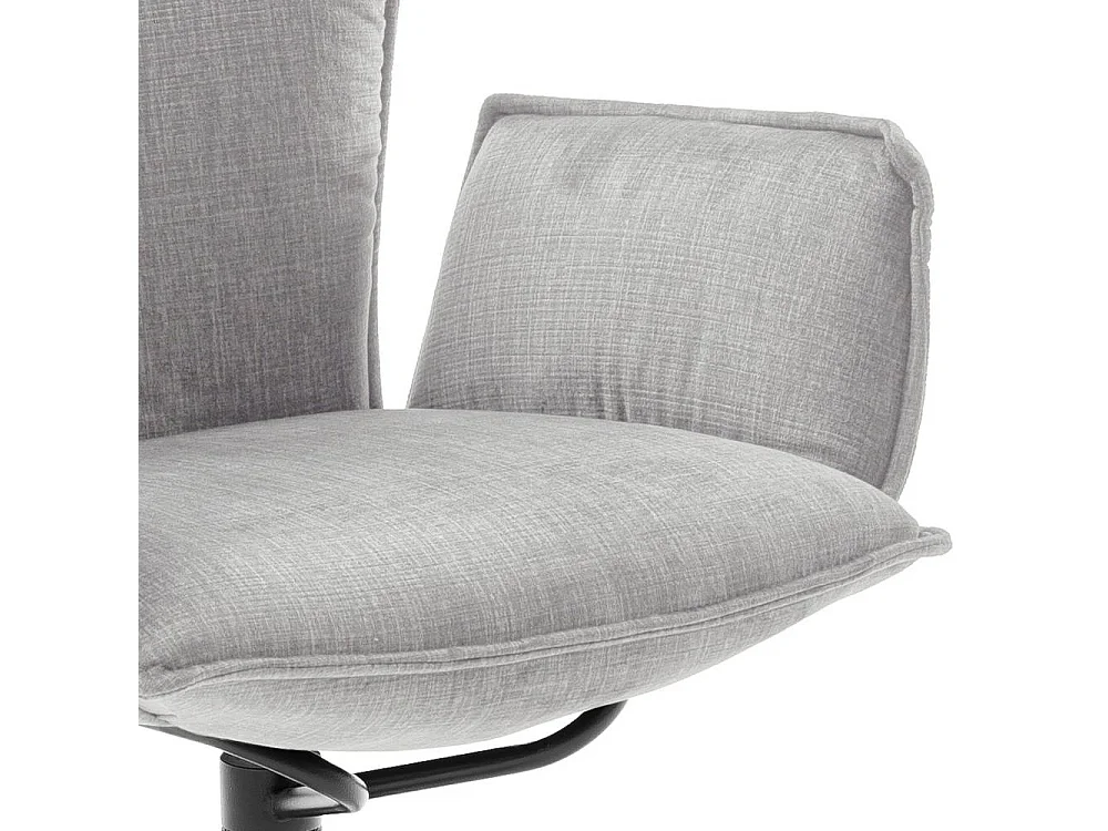 Armstuhl Wohnzimmerstuhl in Hellgrau mit Gestell aus Metall (2er Set)