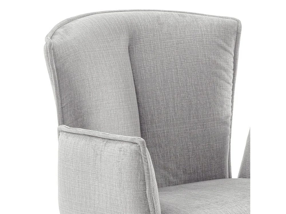 Armstuhl Wohnzimmerstuhl in Hellgrau mit Gestell aus Metall (2er Set)