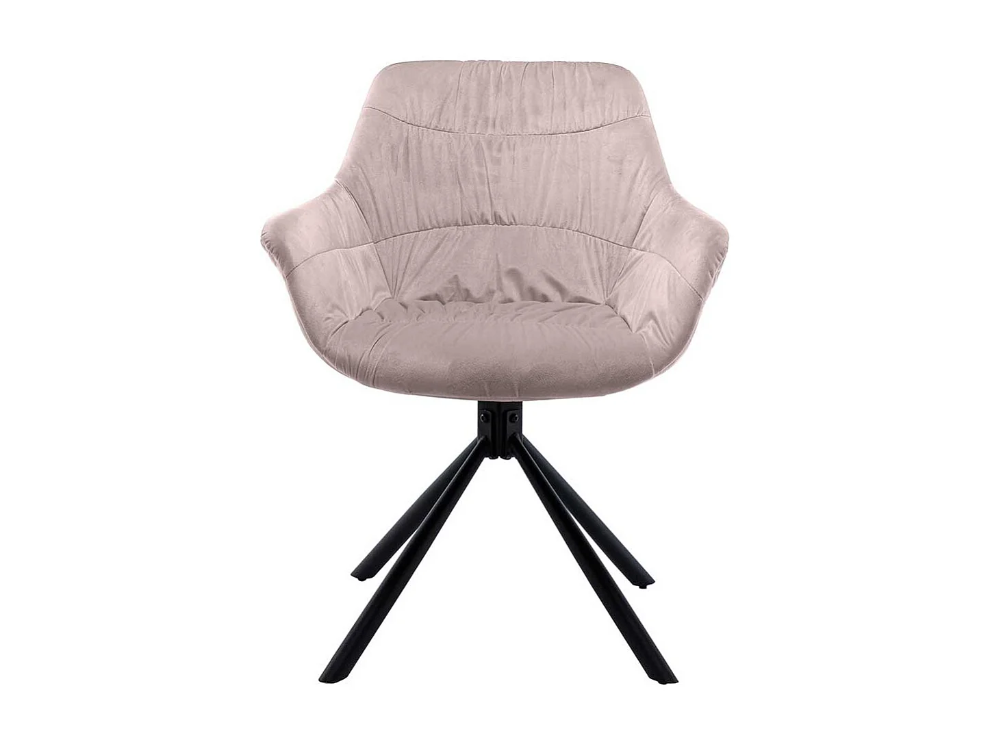 Rosa Esszimmerstuhl drehbar in modernem Design Armlehnen