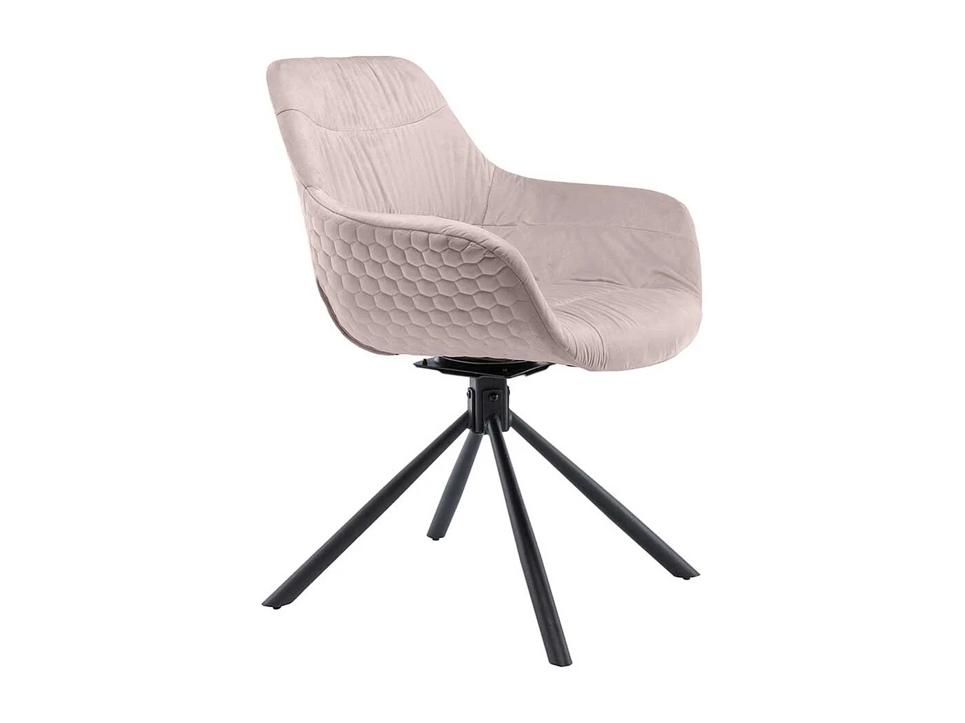 Rosa Esszimmerstuhl drehbar in modernem Design Armlehnen