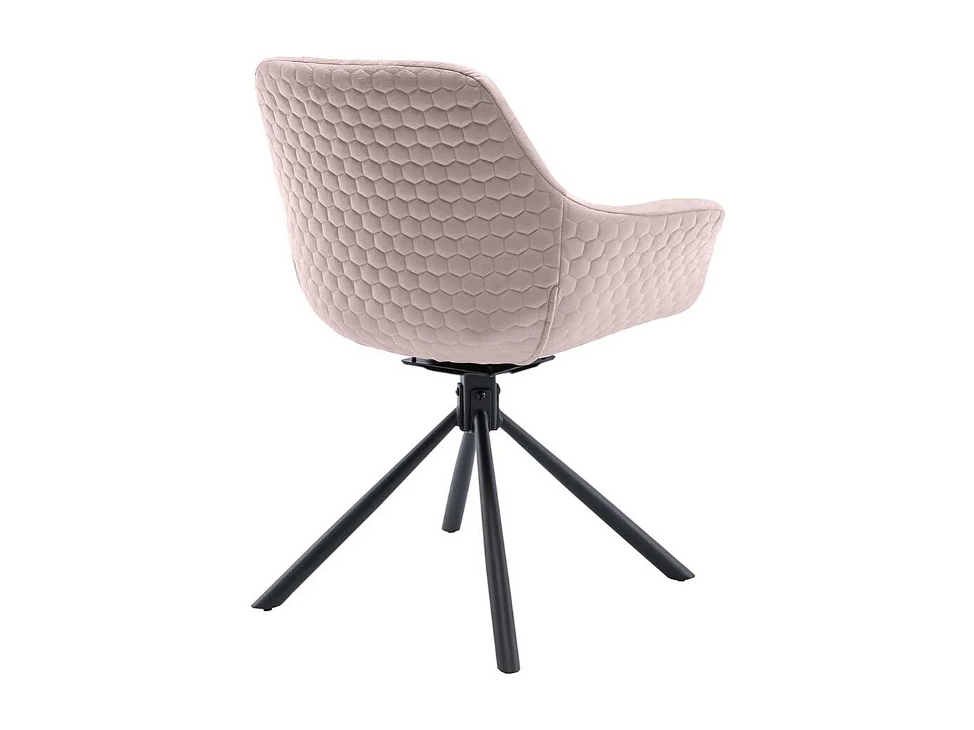 Rosa Esszimmerstuhl drehbar in modernem Design Armlehnen