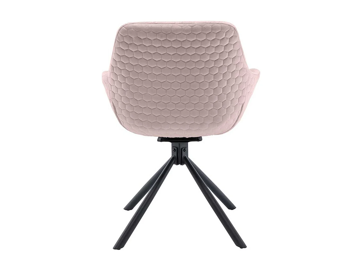 Rosa Esszimmerstuhl drehbar in modernem Design Armlehnen