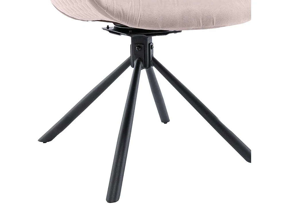 Rosa Esszimmerstuhl drehbar in modernem Design Armlehnen