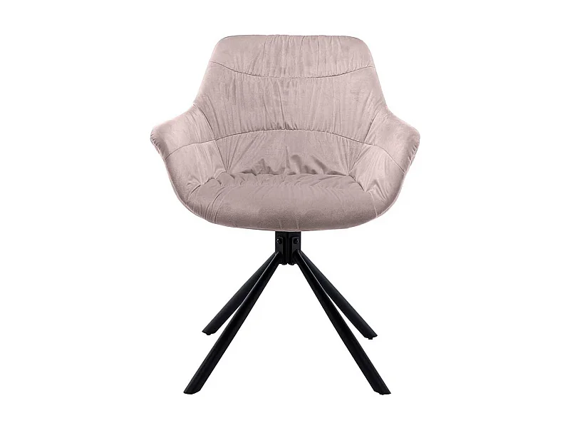 Rosa Esszimmerstuhl drehbar in modernem Design Armlehnen