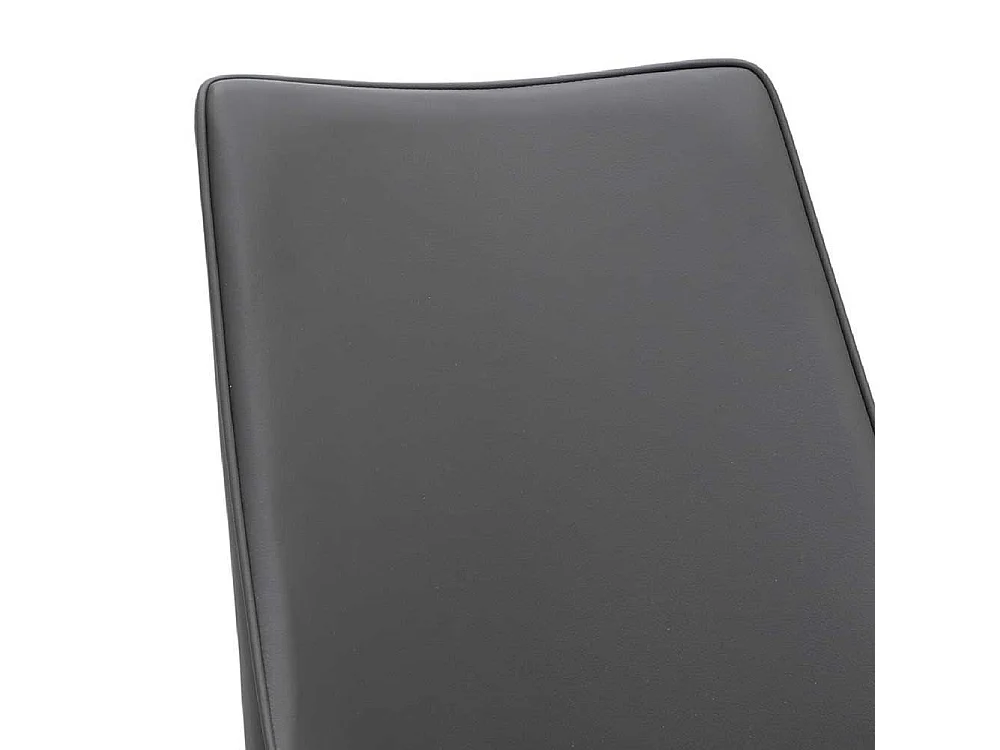 Polsterstuhl in Dunkelgrau Kunstleder (2er Set)