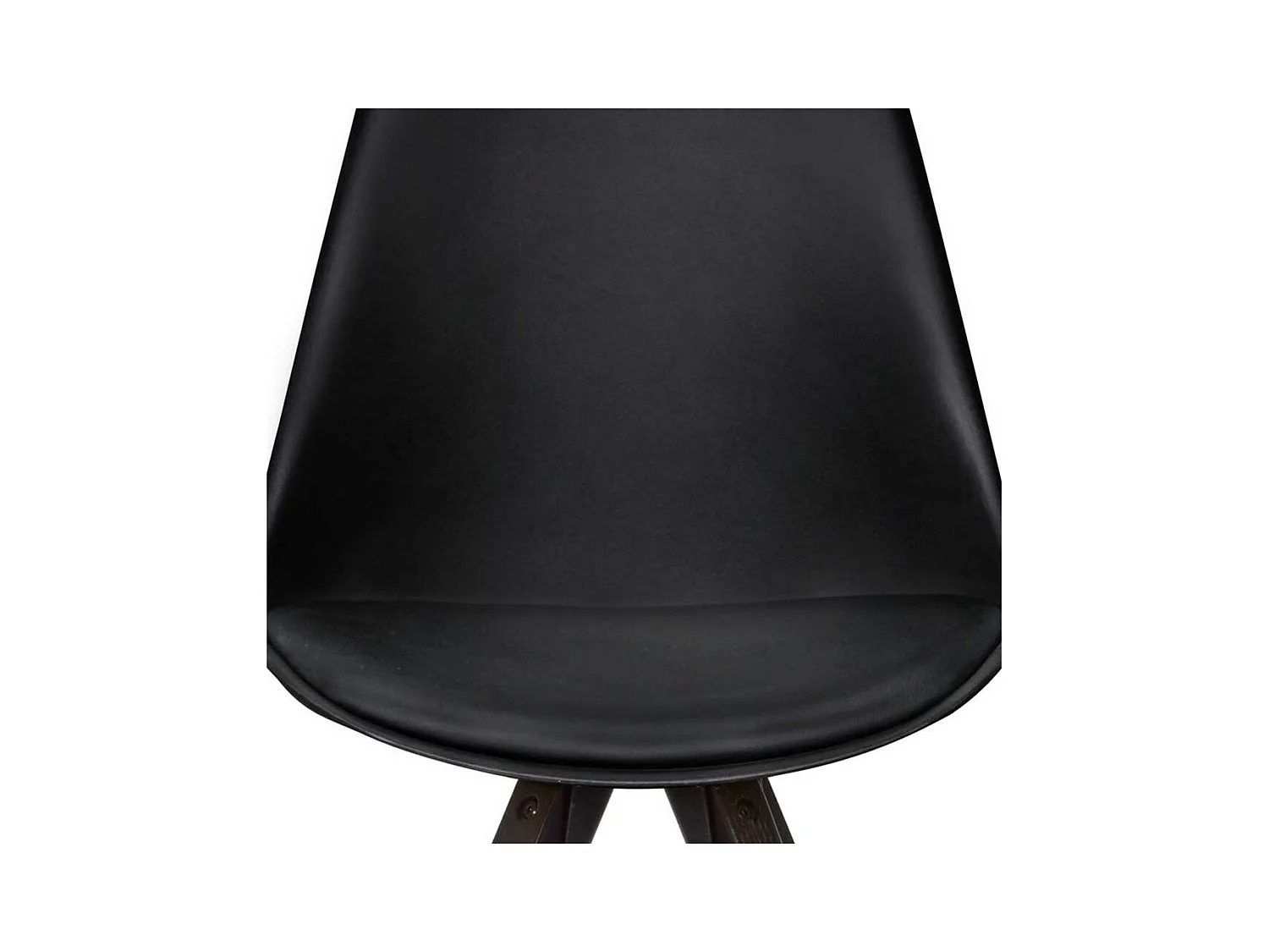 Design Schalenstühle in Schwarz Massivholzgestell (2er Set)