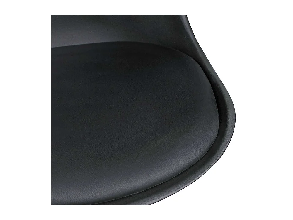 Design Schalenstühle in Schwarz Massivholzgestell (2er Set)