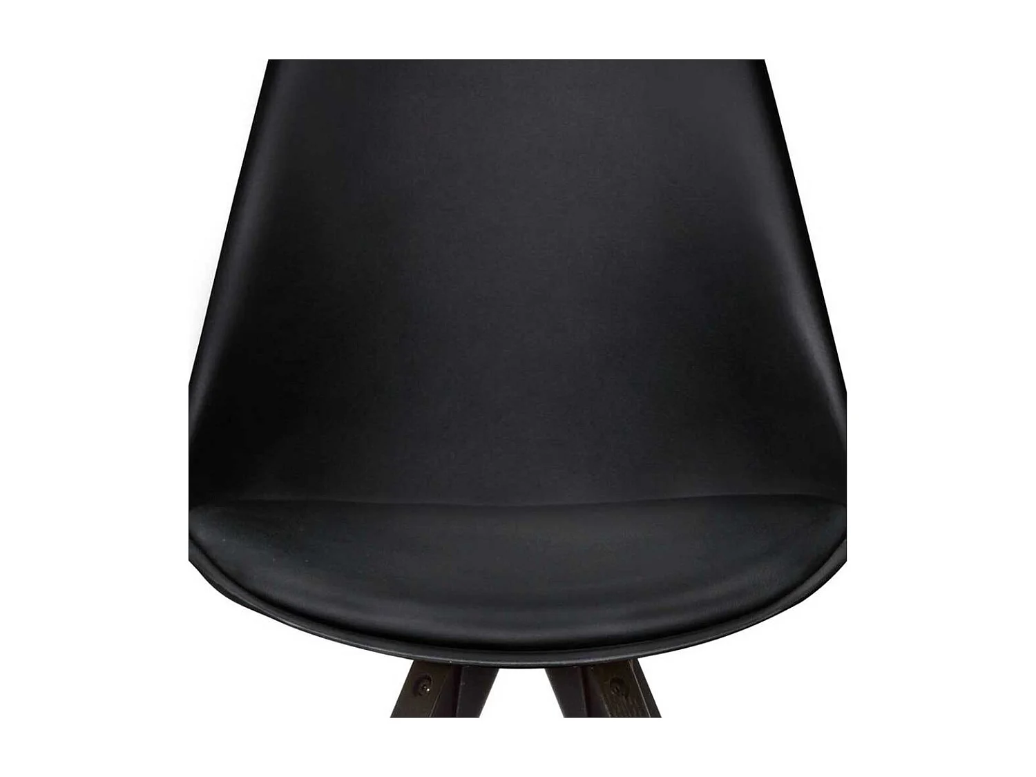 Design Schalenstühle in Schwarz Massivholzgestell (2er Set)