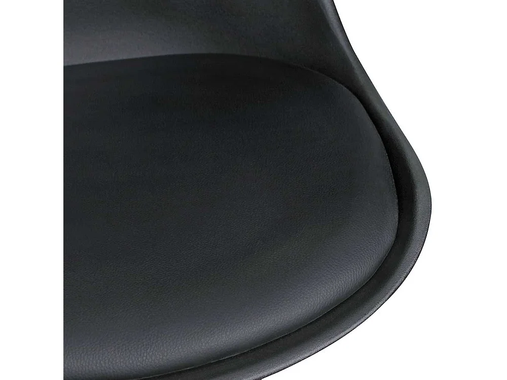 Design Schalenstühle in Schwarz Massivholzgestell (2er Set)