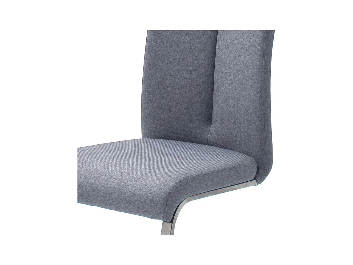 Freischwingerstühle in Hellgrau Stoff hoher Lehne (2er Set)