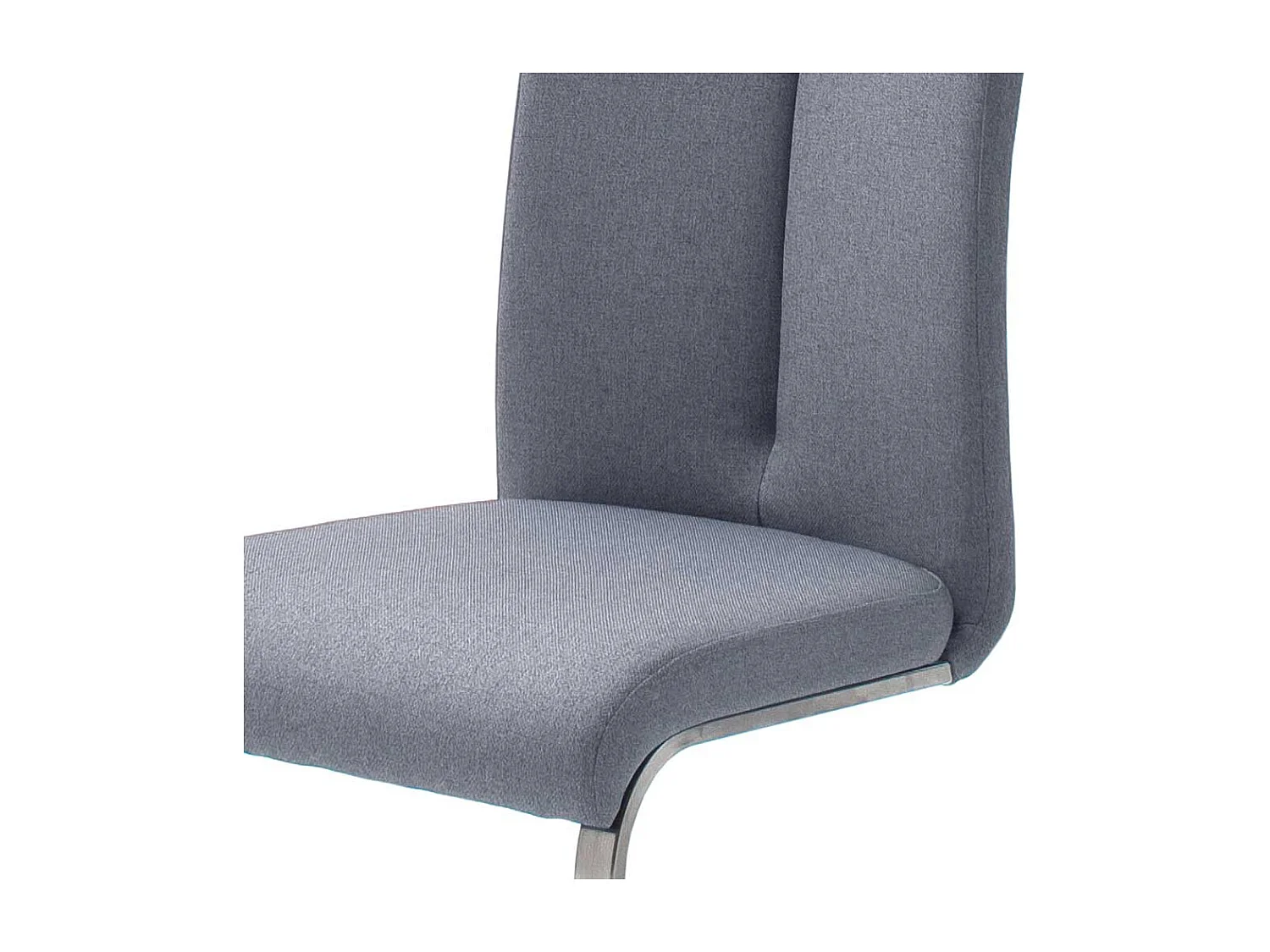 Freischwingerstühle in Hellgrau Stoff hoher Lehne (2er Set)