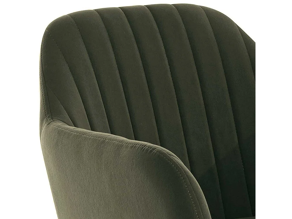 Esstischstuhl Samtvelours in Dunkelgrün Gestell aus Metall (2er Set)