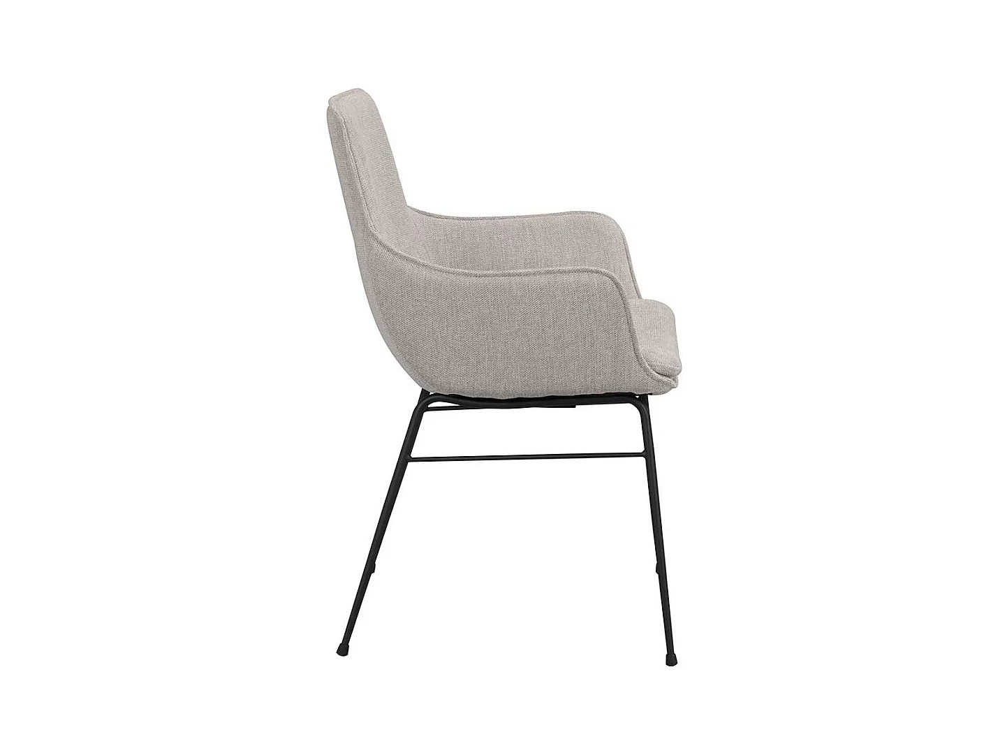 Polsterstuhl Esszimmer Set in Hellgrau Gestell aus Metall (2er Set)