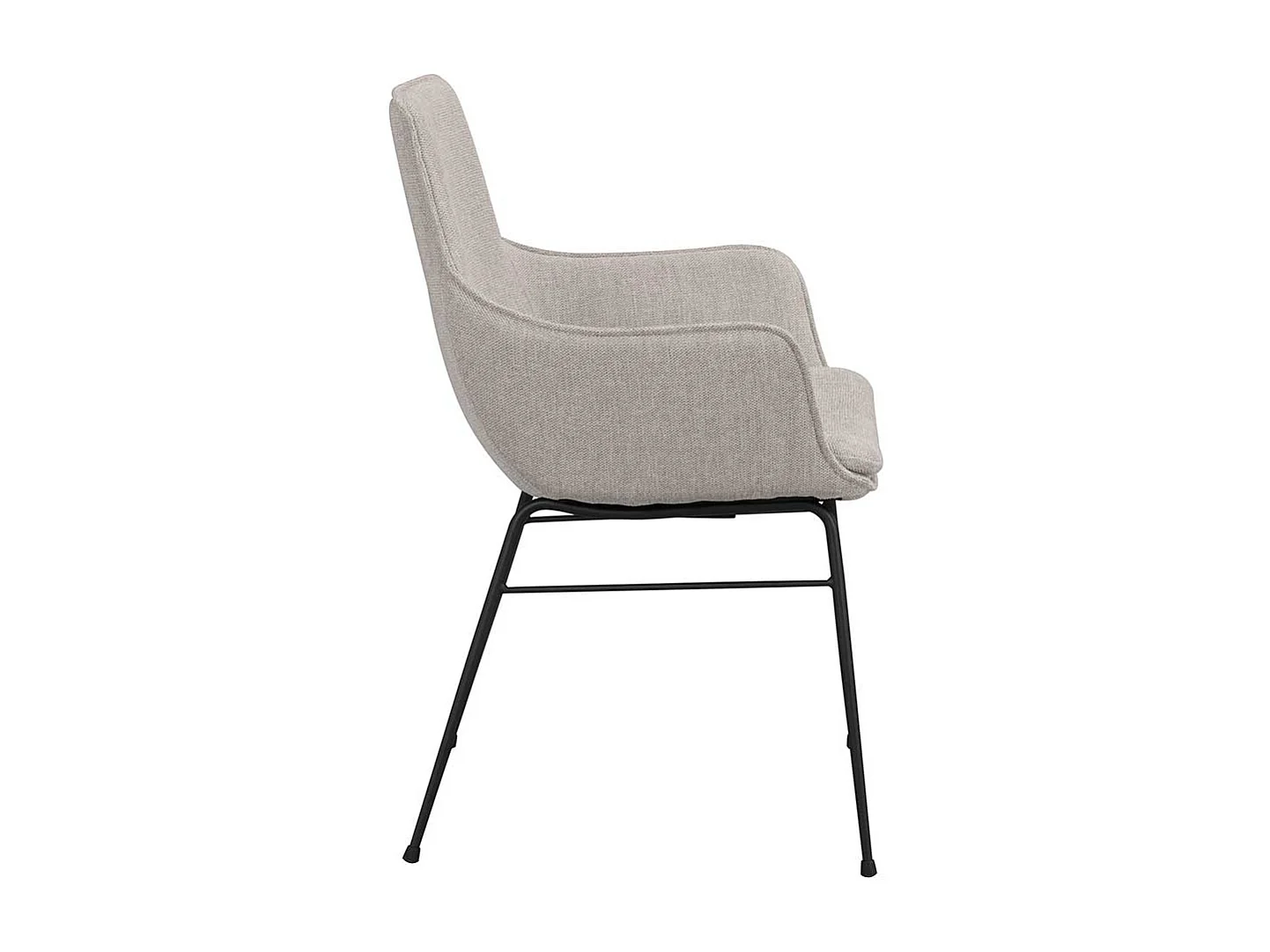 Polsterstuhl Esszimmer Set in Hellgrau Gestell aus Metall (2er Set)