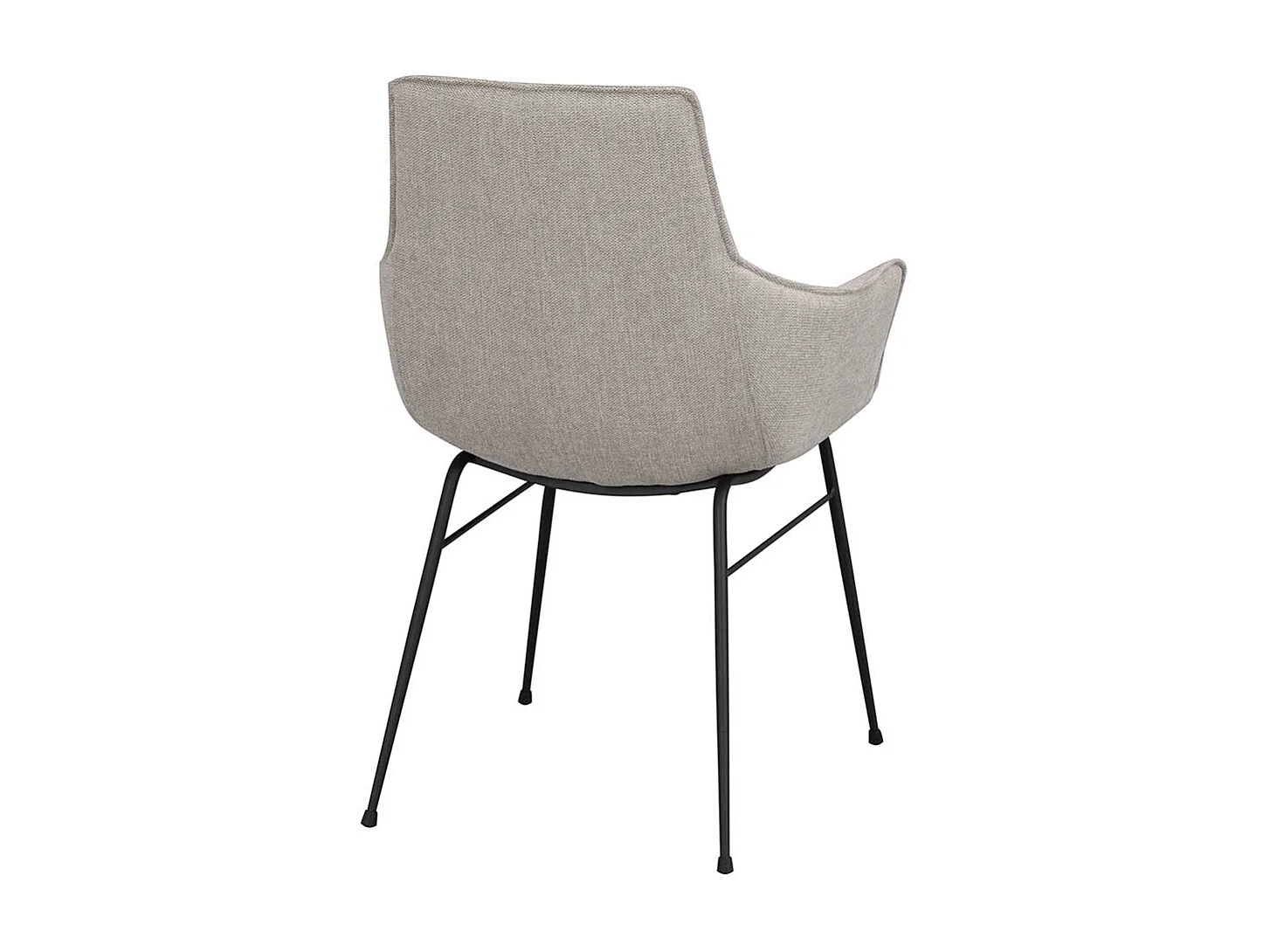 Polsterstuhl Esszimmer Set in Hellgrau Gestell aus Metall (2er Set)