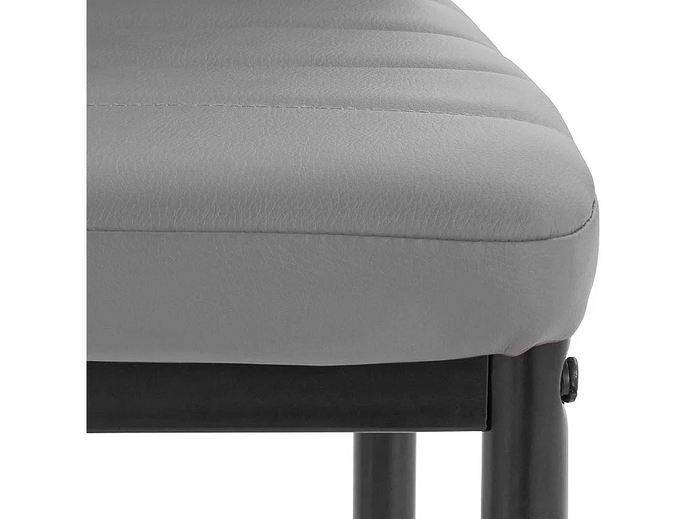 Esstisch Stühle in Grau Kunstleder Metallgestell (4er Set)