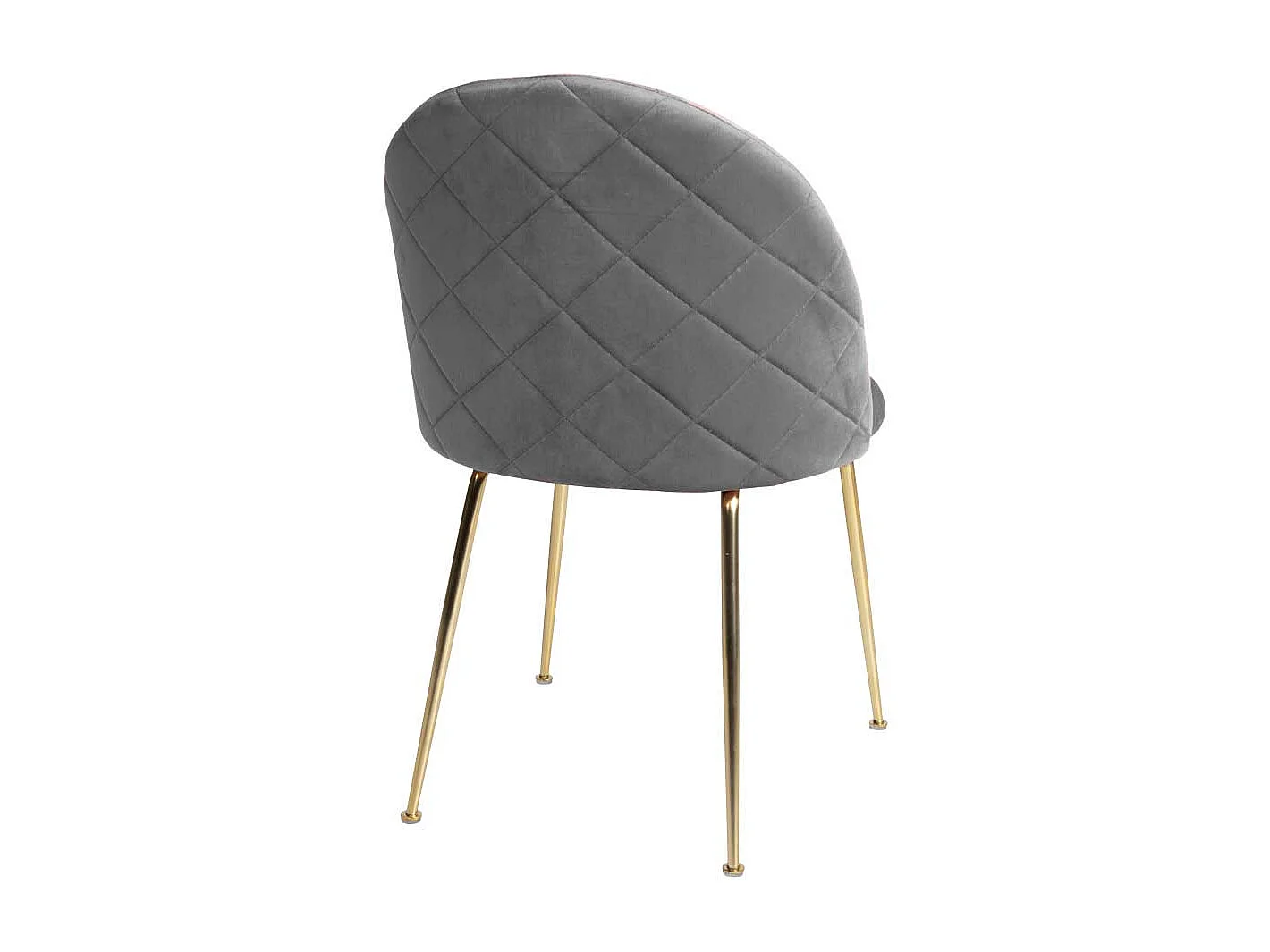 Esstisch Stühle in Grau Samt Metallgestell in Messingfarben (2er Set)