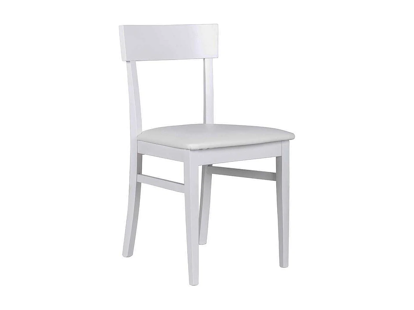 Holzstuhl Set in Weiß Buche Massivholz (2er Set)