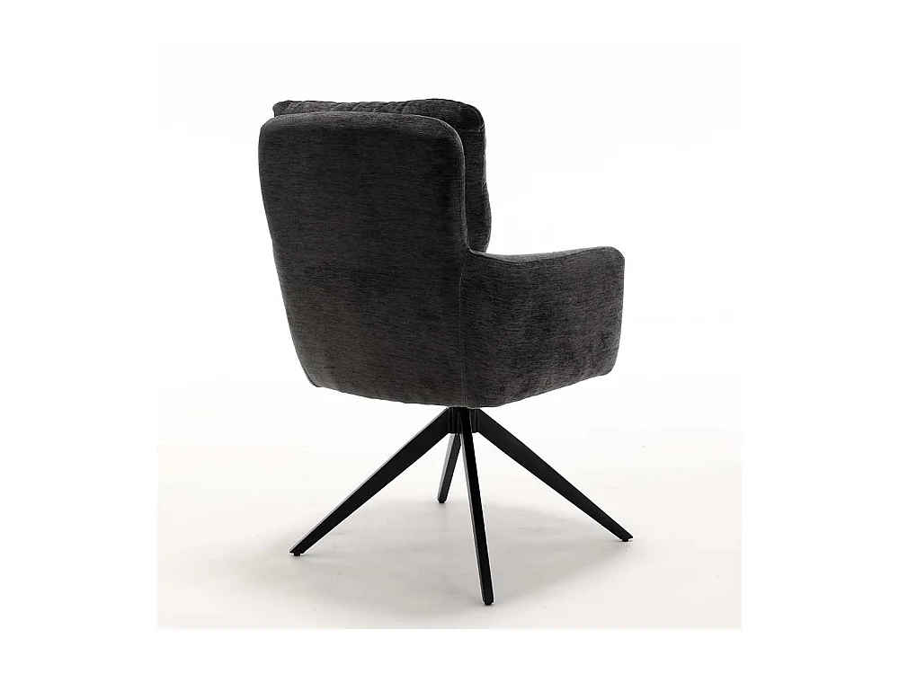 Esszimmerstuhl Armlehnstühle in Anthrazit mit Gestell aus Metall (2er Set)