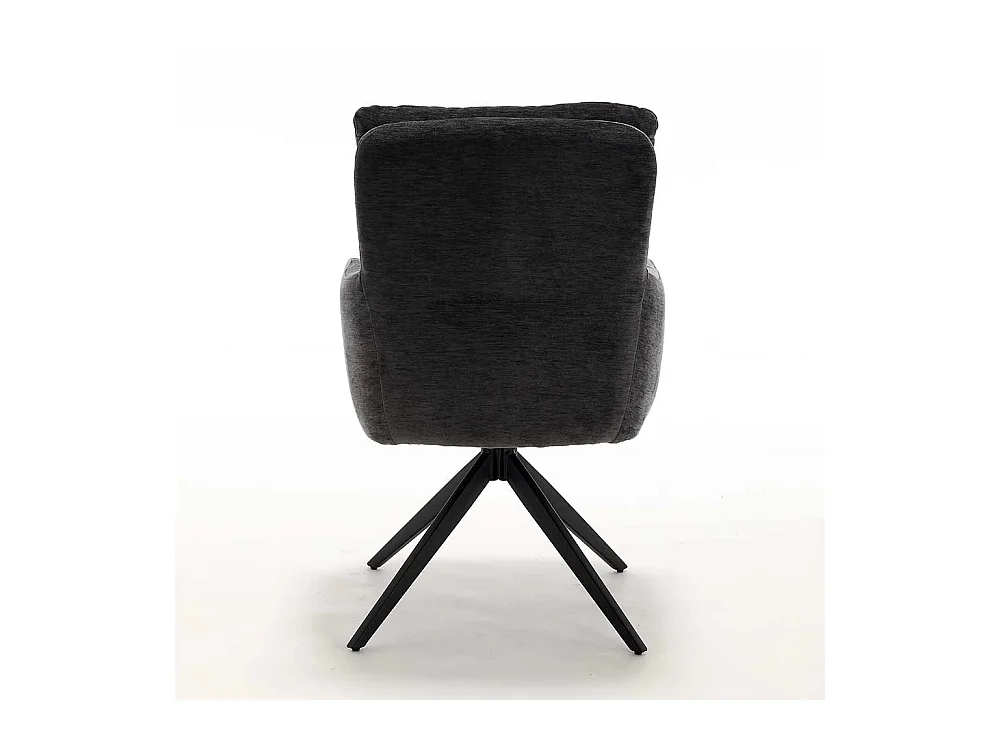 Esszimmerstuhl Armlehnstühle in Anthrazit mit Gestell aus Metall (2er Set)