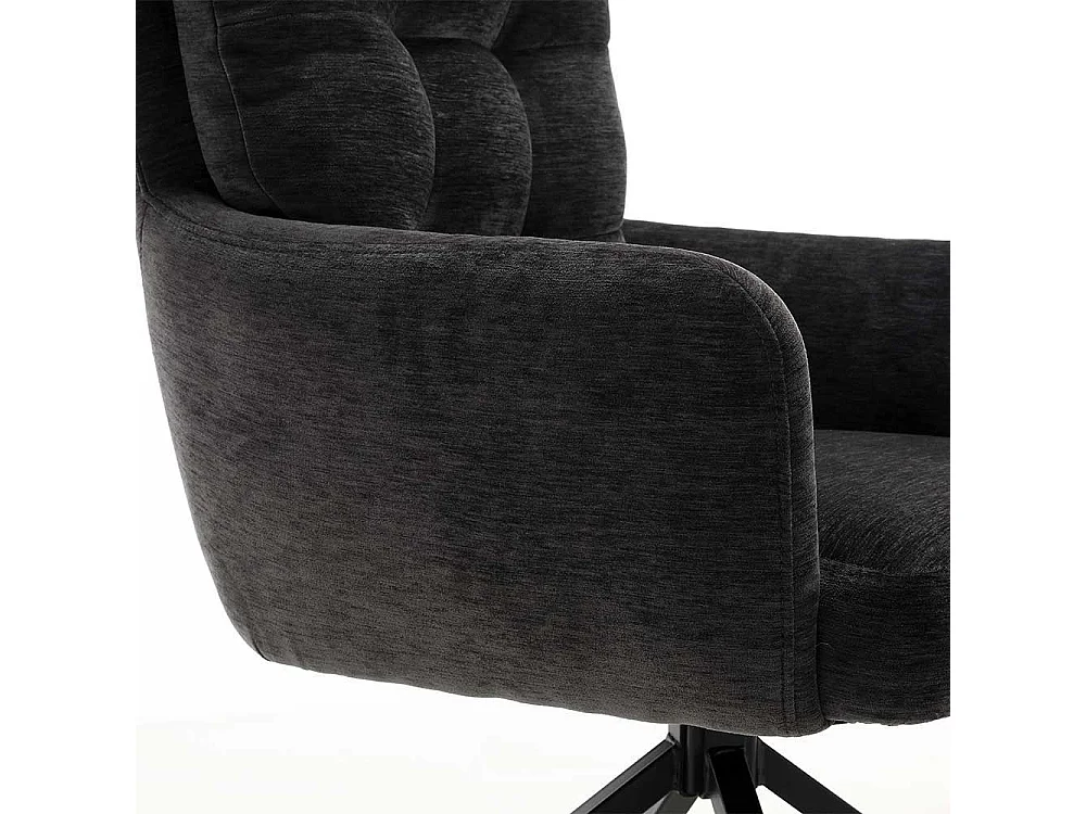 Esszimmerstuhl Armlehnstühle in Anthrazit mit Gestell aus Metall (2er Set)