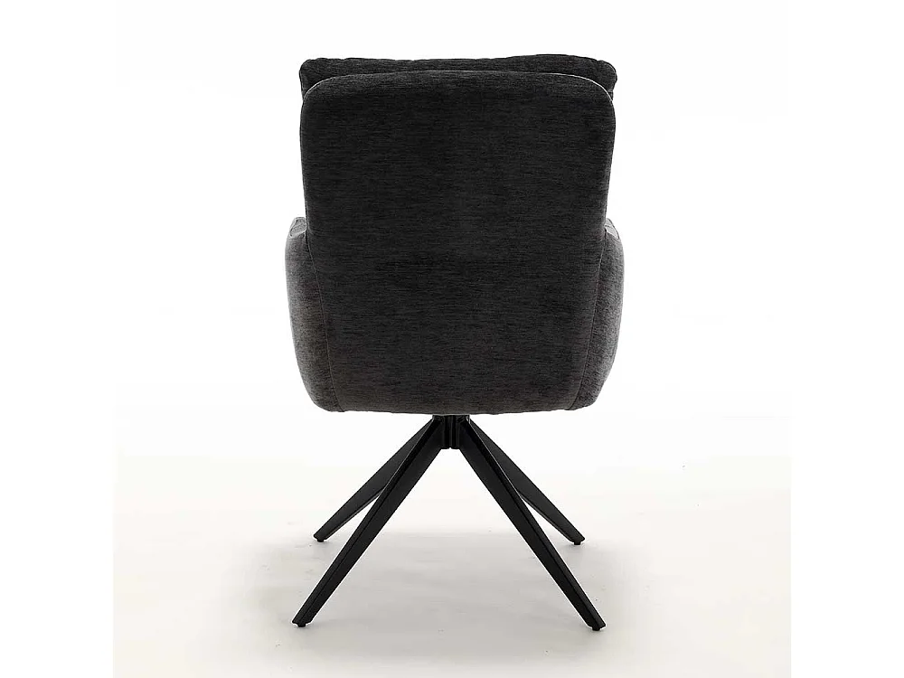 Esszimmerstuhl Armlehnstühle in Anthrazit mit Gestell aus Metall (2er Set)