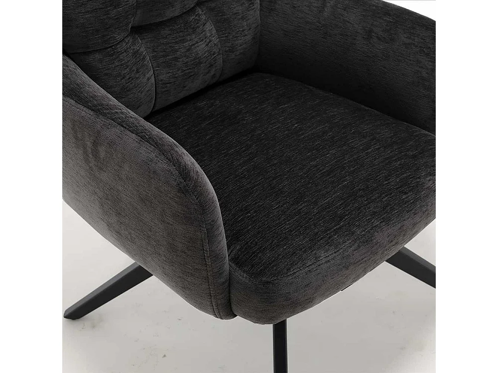 Esszimmerstuhl Armlehnstühle in Anthrazit mit Gestell aus Metall (2er Set)