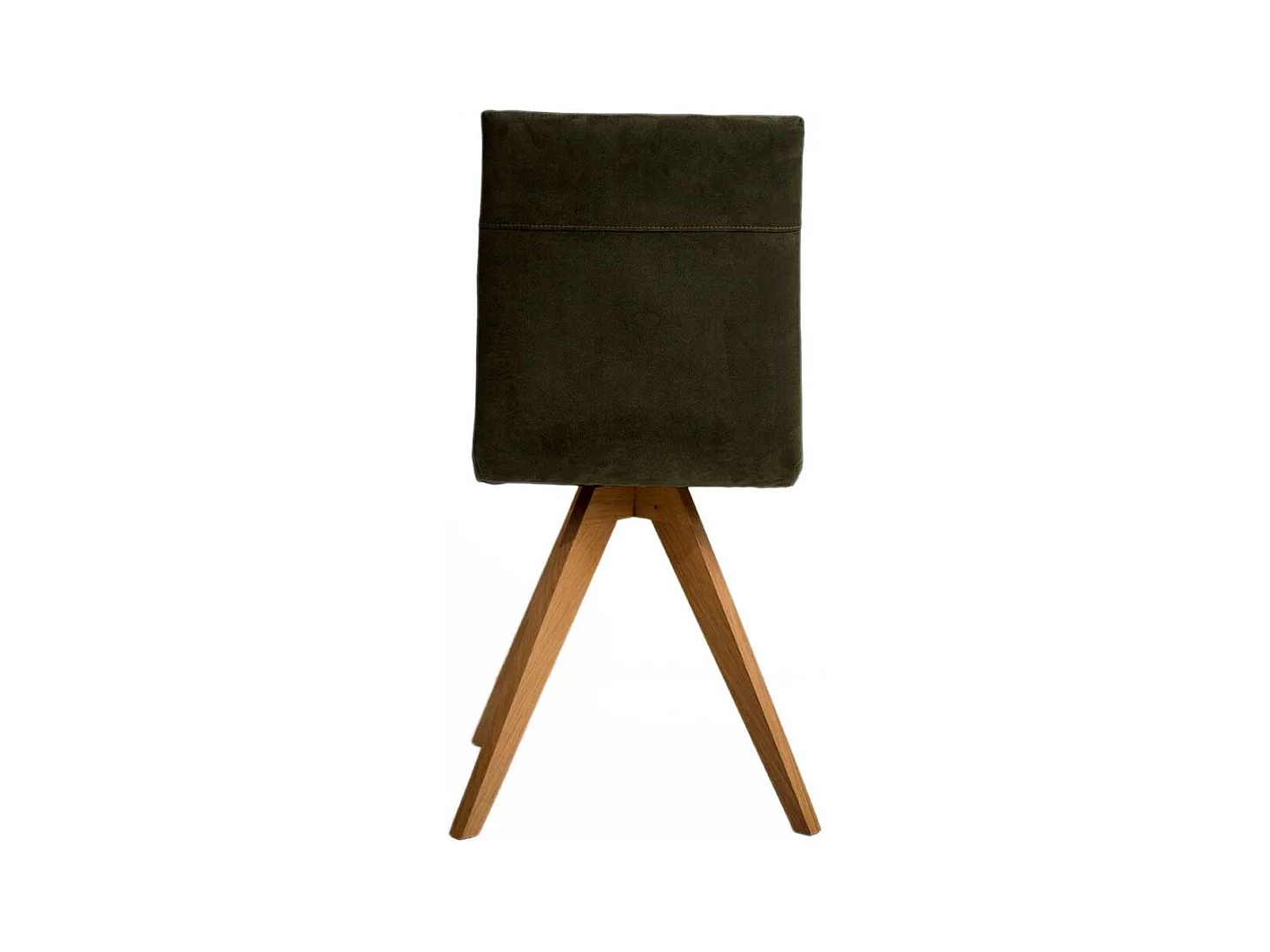 Polsterstuhl Microfaser in Dunkelgrün Eichefarben