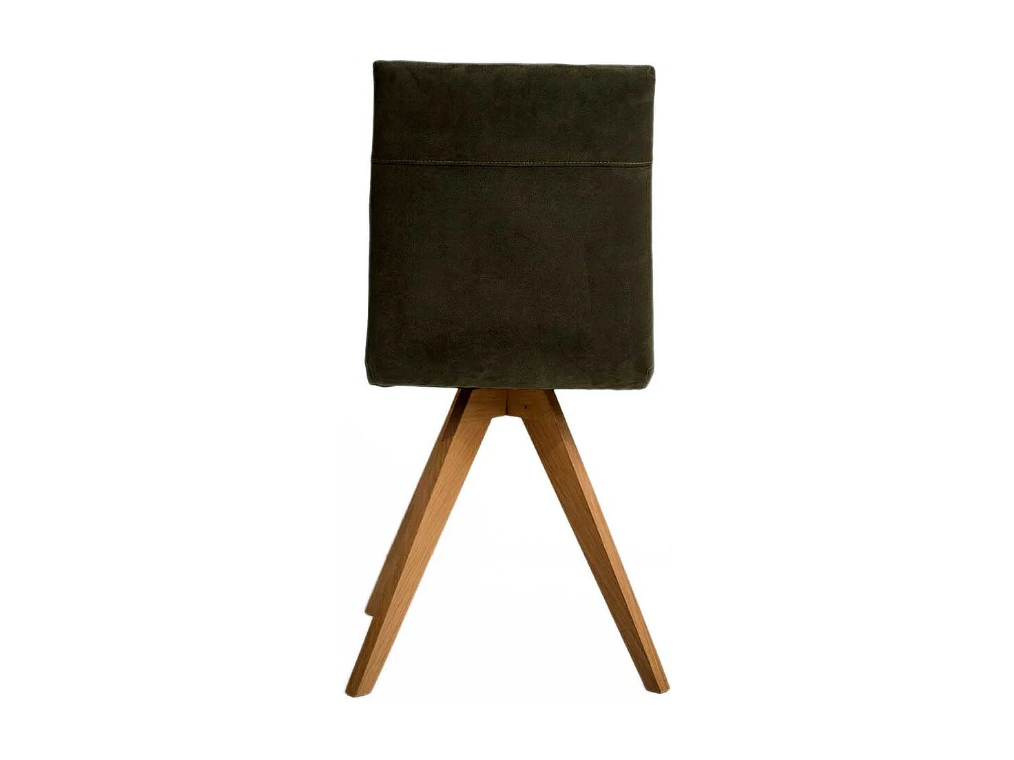 Polsterstuhl Microfaser in Dunkelgrün Eichefarben (2er Set)