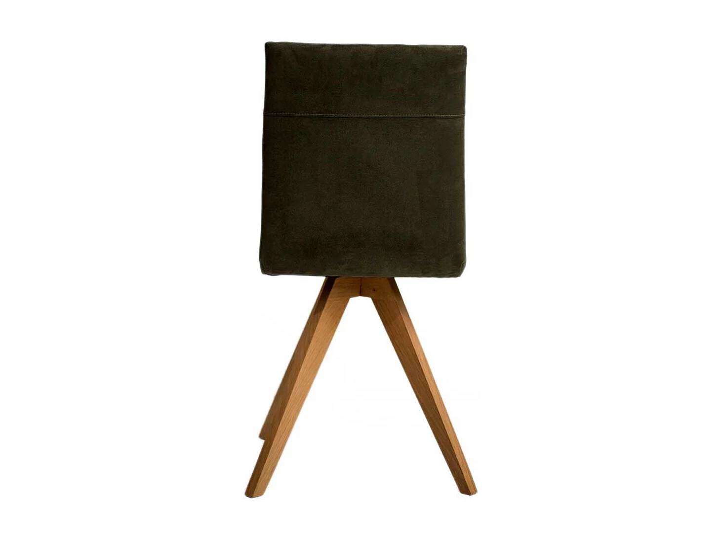 Polsterstuhl Microfaser in Dunkelgrün Eichefarben (2er Set)