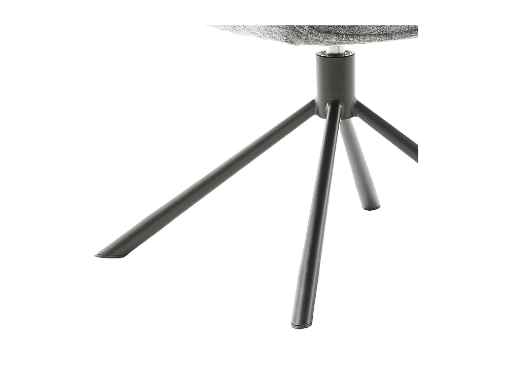 Armstuhl Polsterstuhl um 360 Grad drehbar aus Chenillegewebe (2er Set)