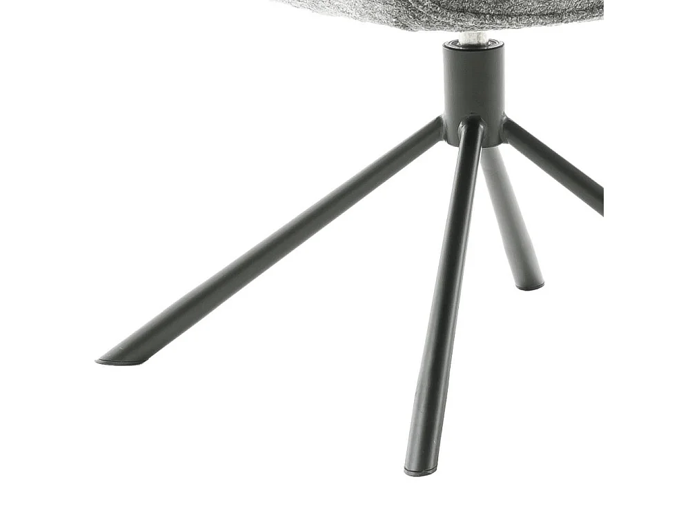 Armstuhl Polsterstuhl um 360 Grad drehbar aus Chenillegewebe (2er Set)