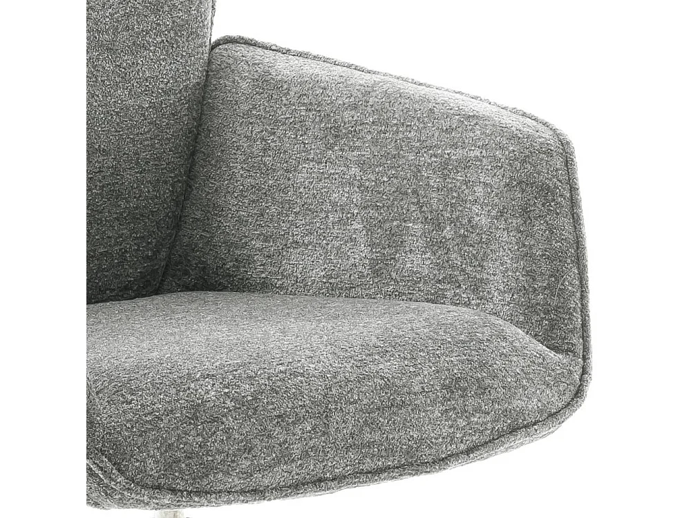 Armstuhl Polsterstuhl um 360 Grad drehbar aus Chenillegewebe (2er Set)