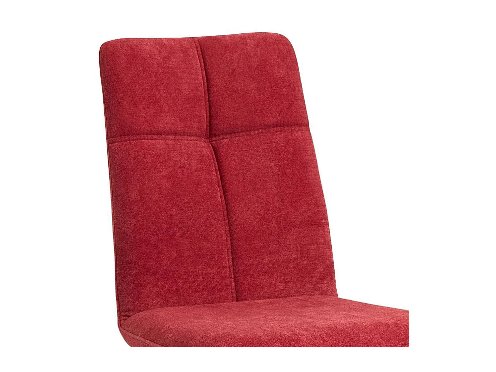 Esszimmerstuhl Polsterstuhl in Rot mit Gestell aus Metall (2er Set)
