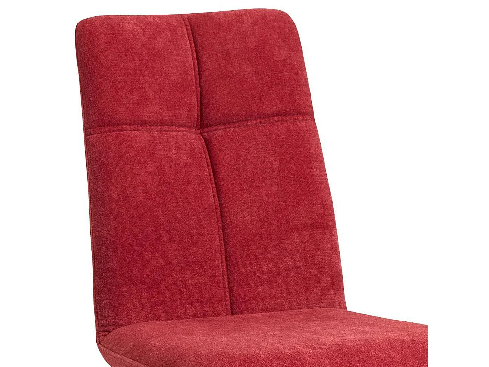 Esszimmerstuhl Polsterstuhl in Rot mit Gestell aus Metall (2er Set)