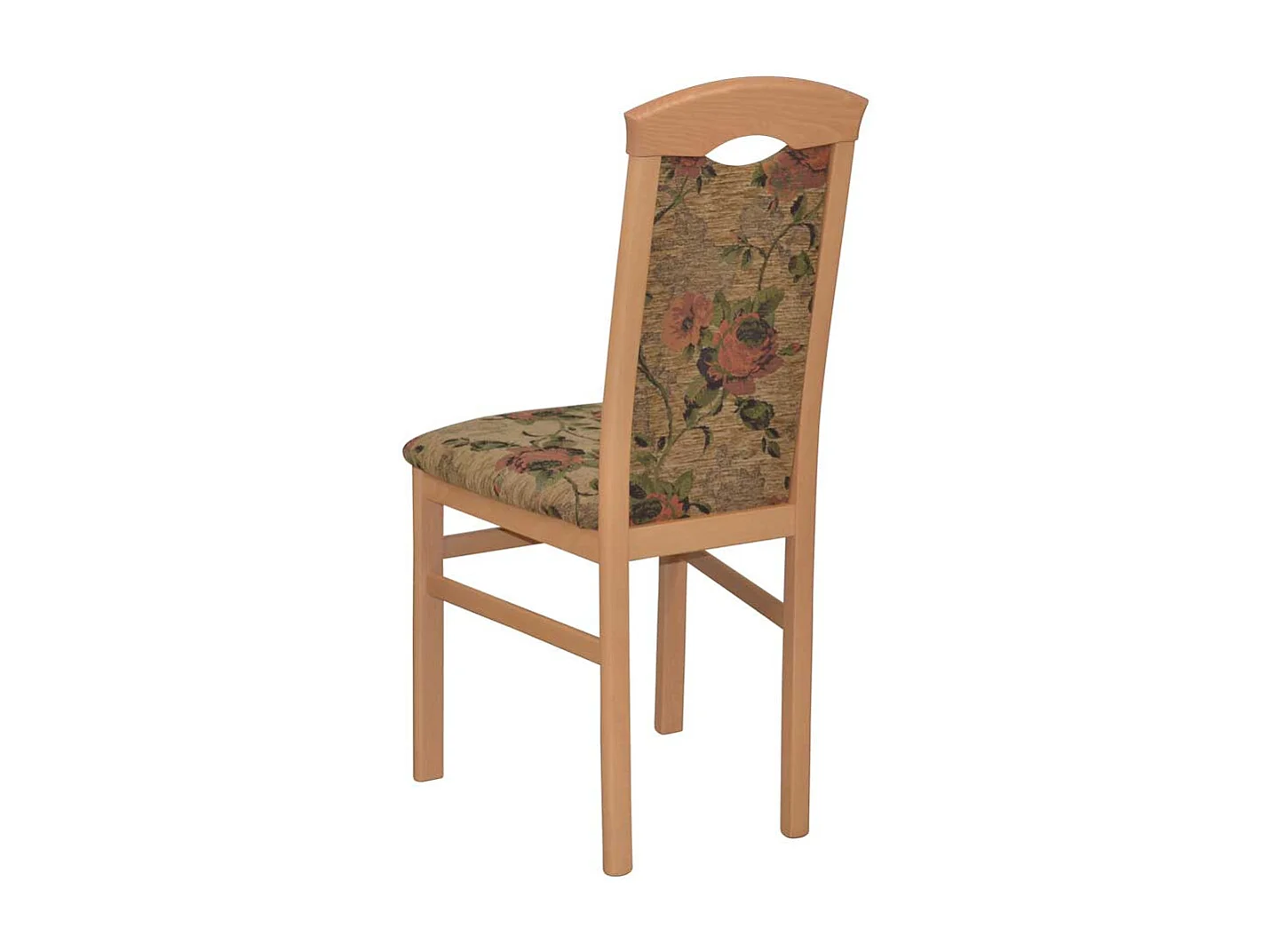 Polsterstuhl Esszimmer Buche mit Blumen Motiv Braun (2er Set)