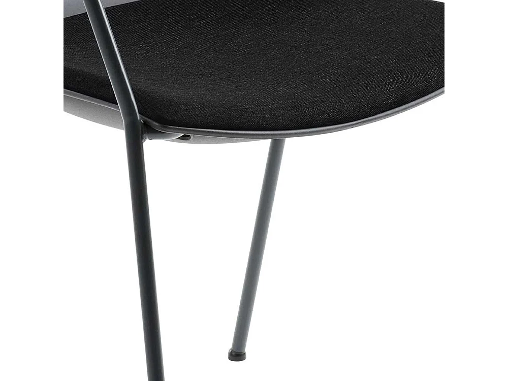 Esszimmerstuhl in Anthrazit und Schwarz Armlehnen