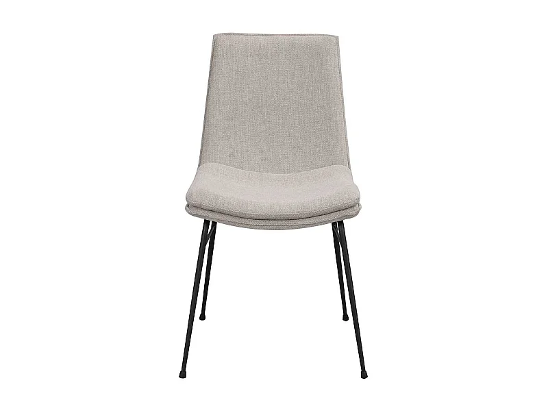 2 Stühle mit gepolsterter Rückenlehne Gestell aus Metall (2er Set)